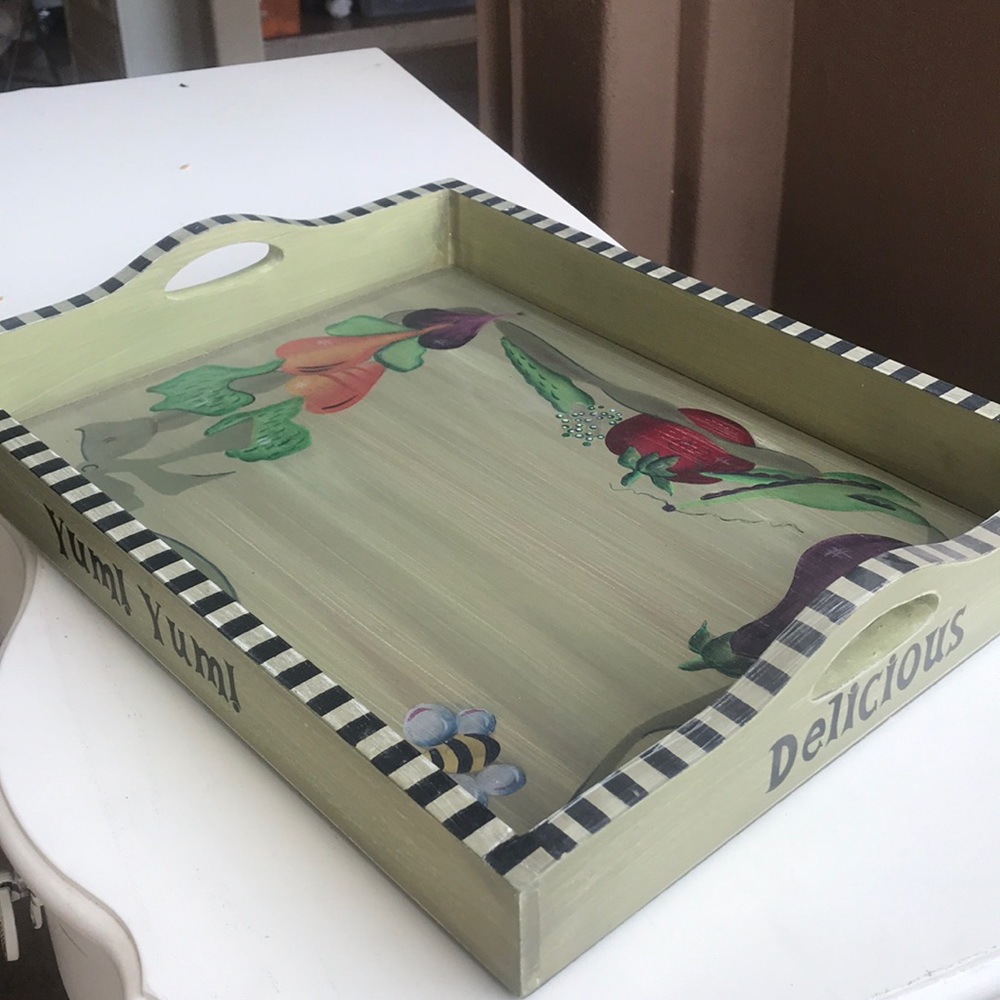 Green garden pattern tray Southern Living